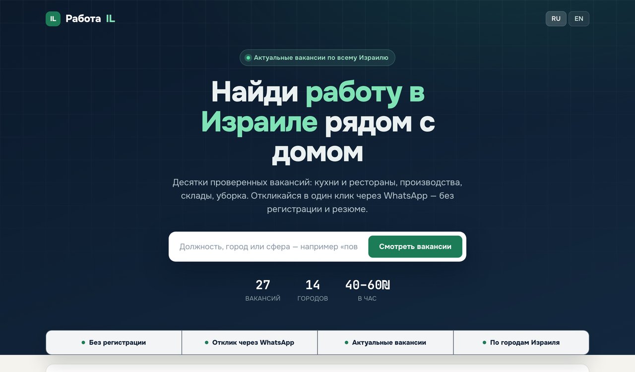 РаботаIL — live job board interface